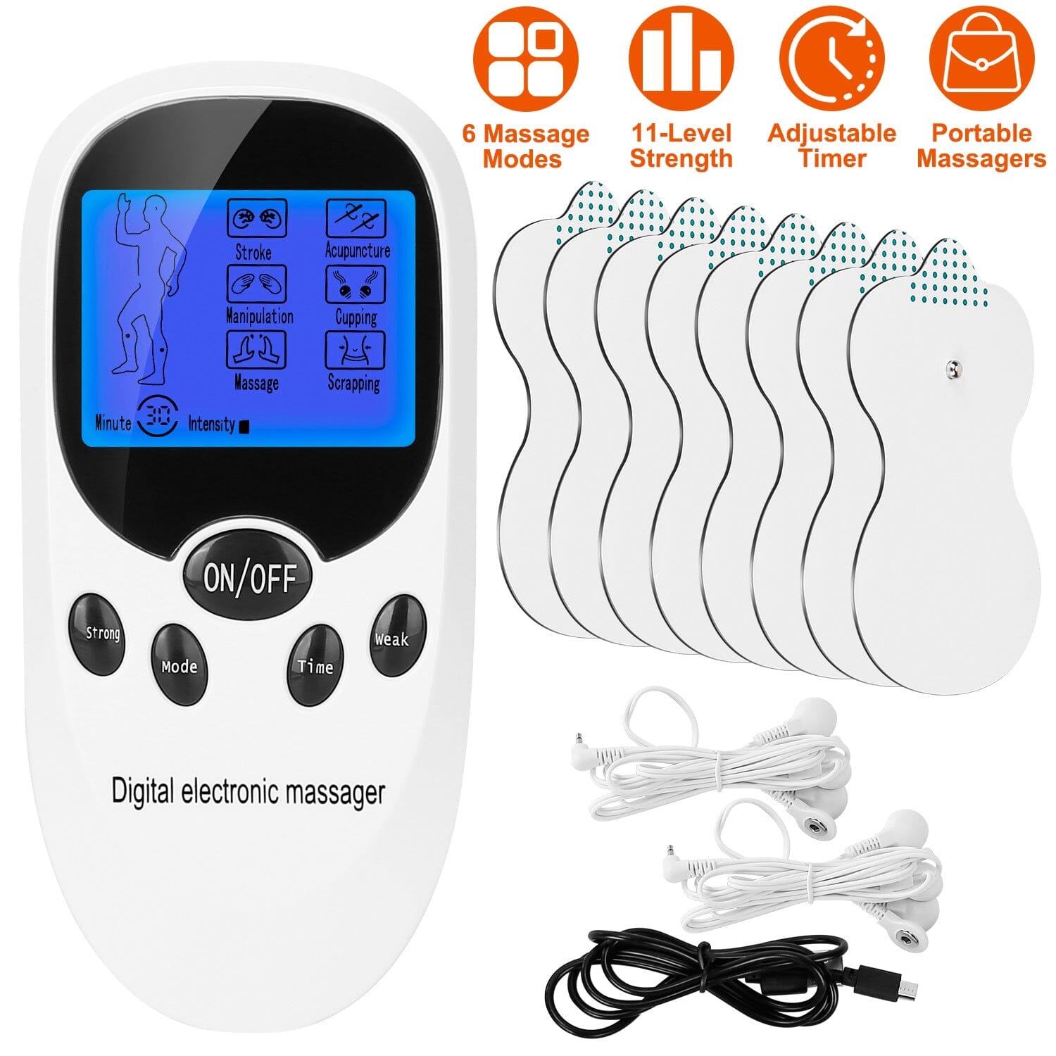 Electric Muscle Stimulator with Electrode Pads Wires Affordable Cheap Pice