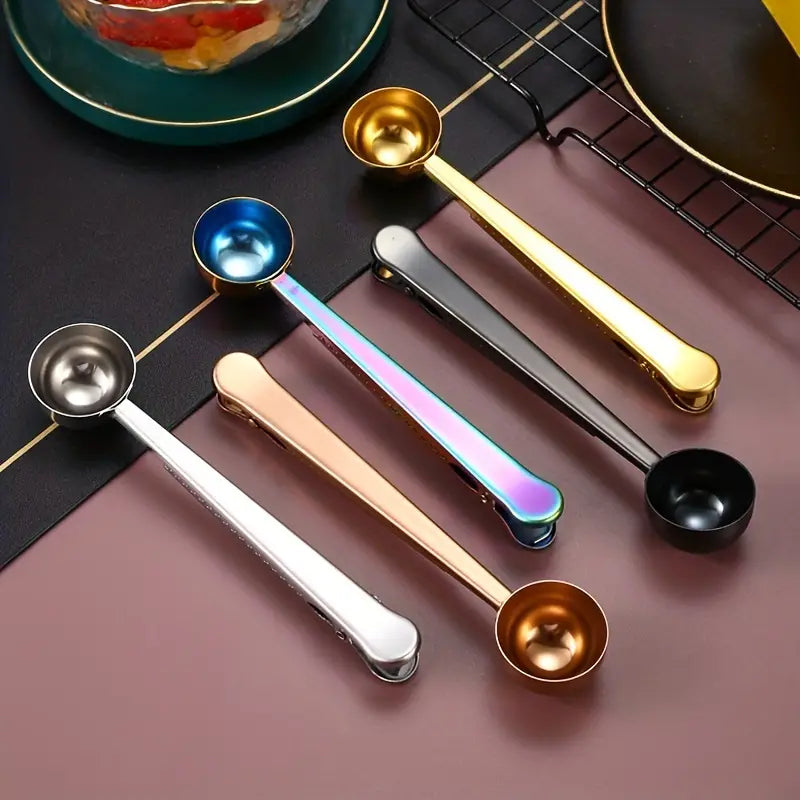 2-in-1 Stainless Steel Coffee Spoon and Sealing Clip Cheap Online Online