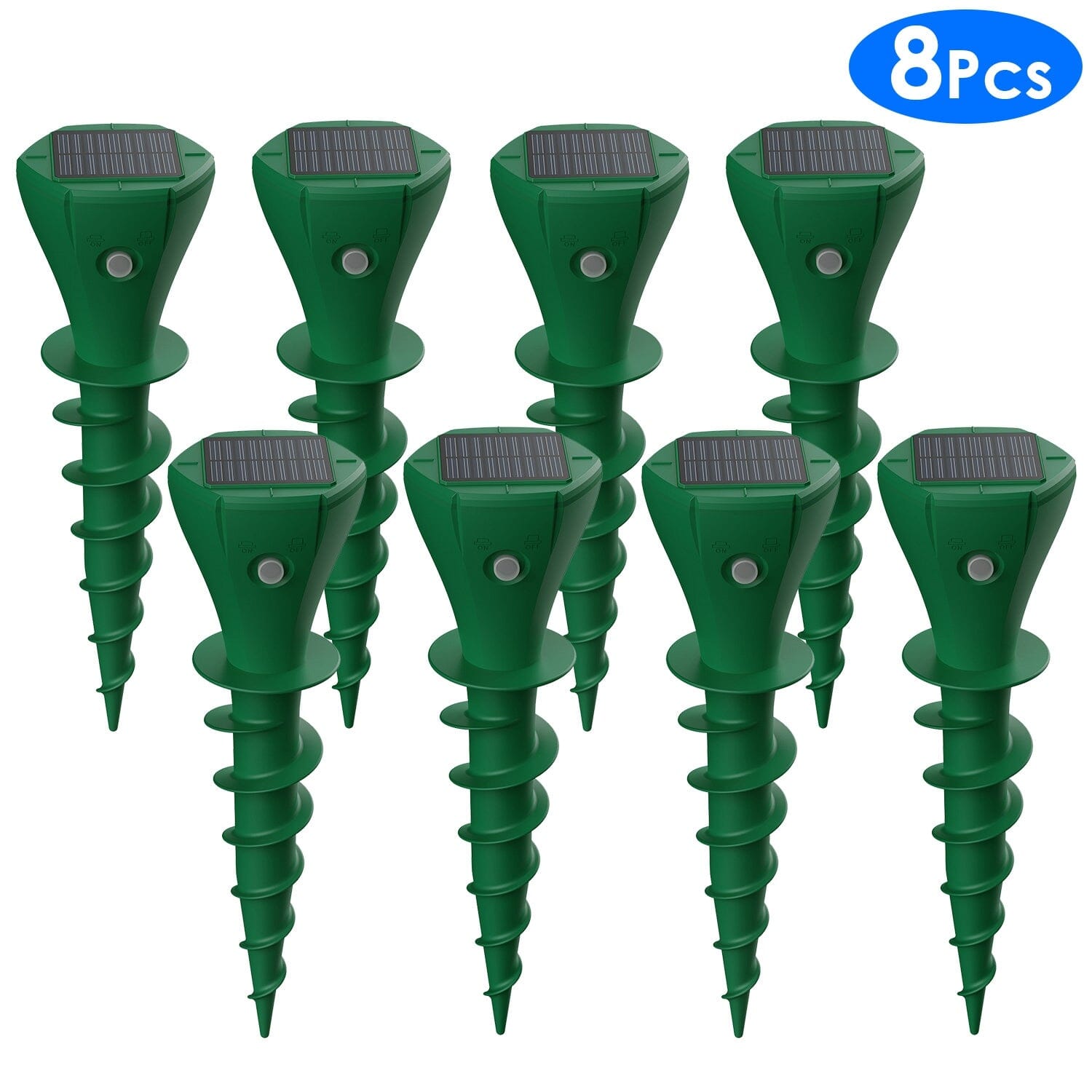 8-Pieces: Solar Powered Repellent Waterproof Solar Vibration Stake Best Wholesale