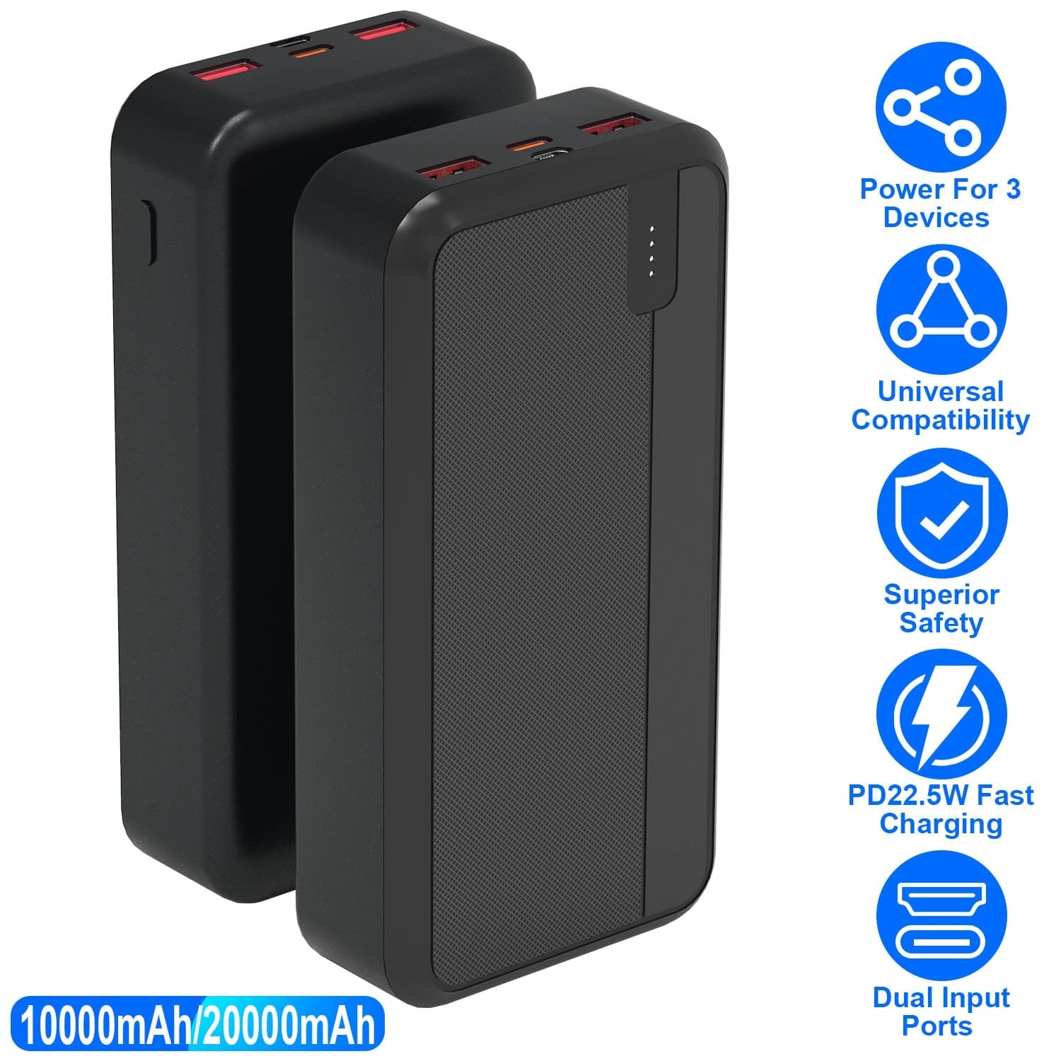 10000mAh or 20000mAh PD22.5W Fast Charging Portable Power Bank Free Shipping Cheap