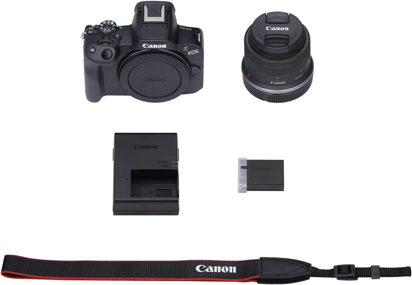 Canon EOS R50 4K Mirrorless Camera with RF-S 18-45mm f/4.5-6.3 IS STM Lens (Open-Box) Outlet Store Online