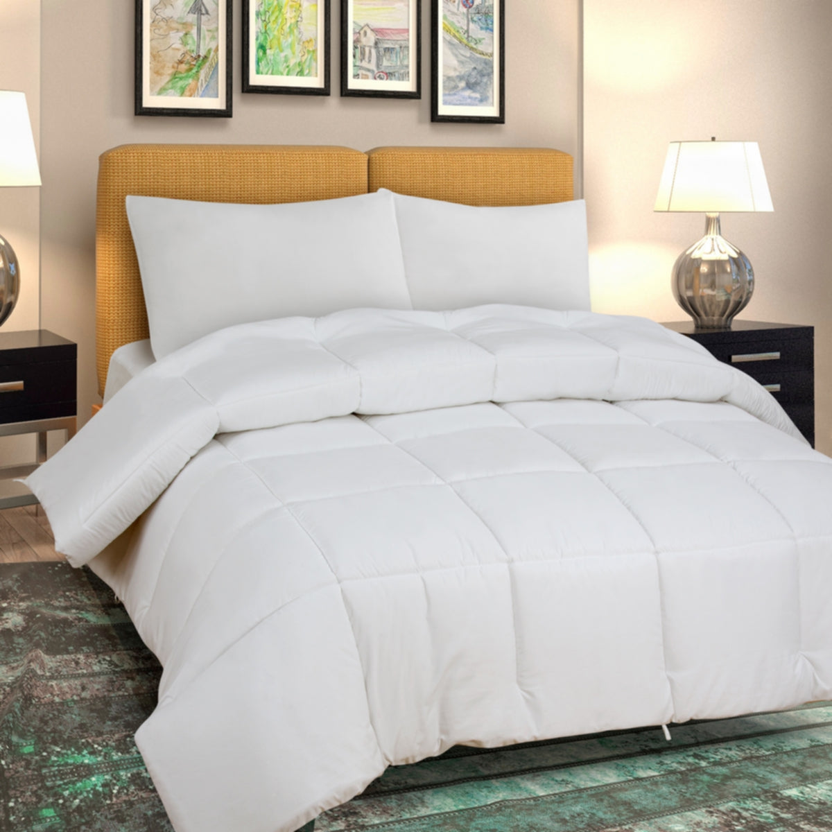 Royale All Season Down Alternative Bedding Lightweight Quilted Comforter with Corner Tabs Cheap Cost