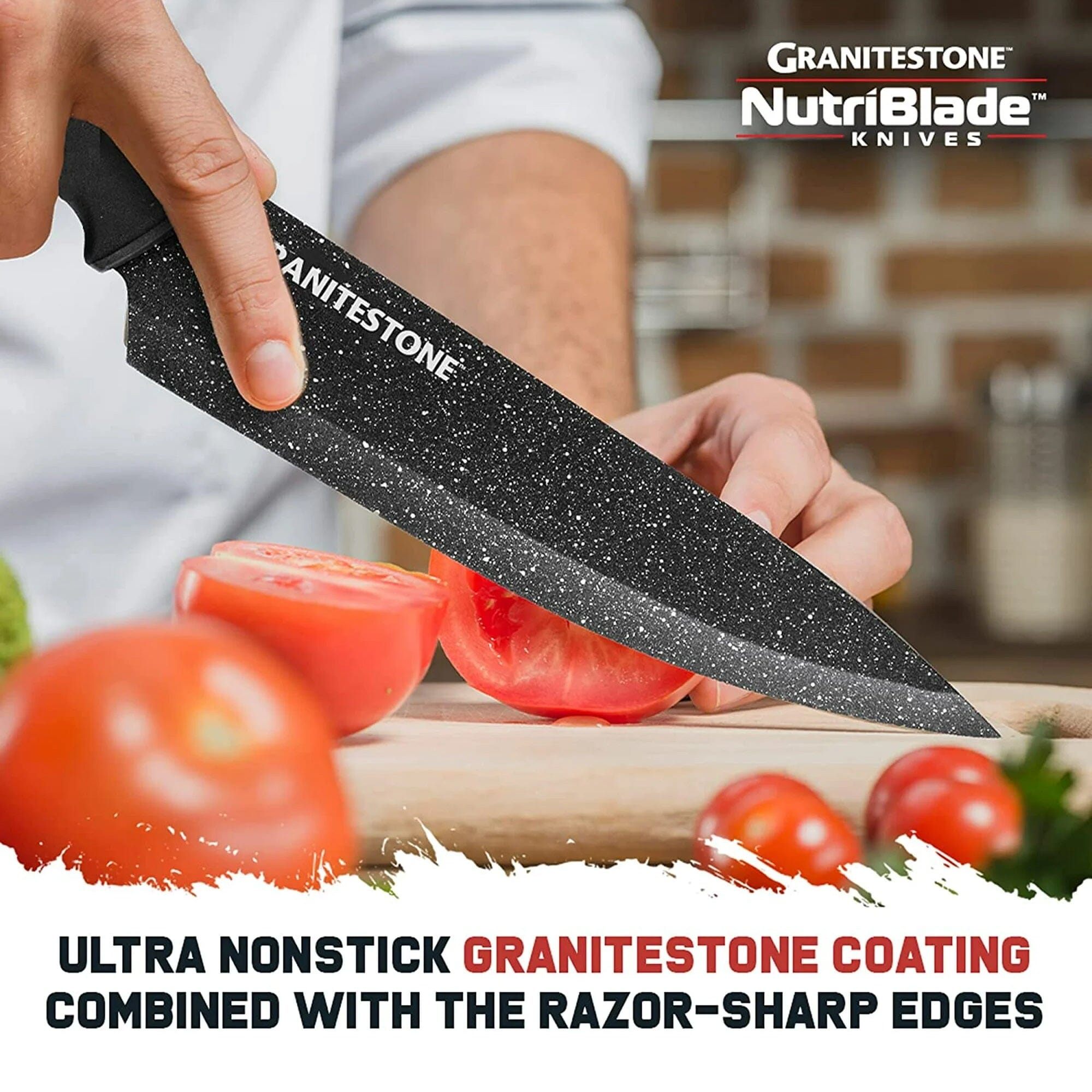 6-Piece: Granitestone Nutriblade Knives Set Cheap Sale Choice