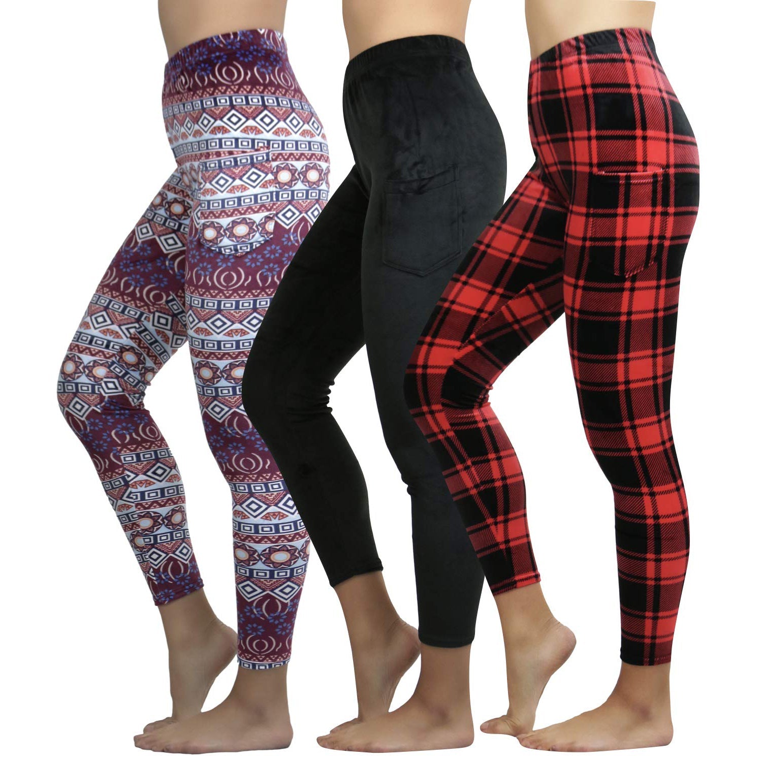 3-Pack: ToBeInStyle Women's Ultra Soft Velour Leggings Sale With Paypal