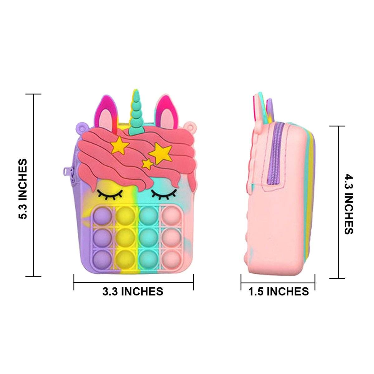 Pop-It Bubble Unicorn And Fruits Fidget Crossbody Handbag Purse Footlocker Finishline Online