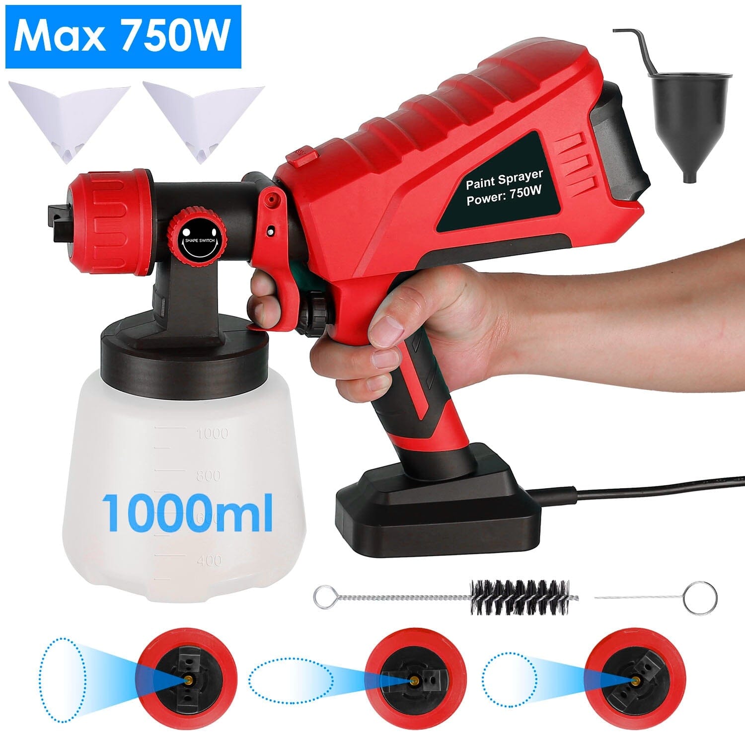 750W Electric Paint Sprayer Handheld with 3 Spray Patterns Cheap New Arrival