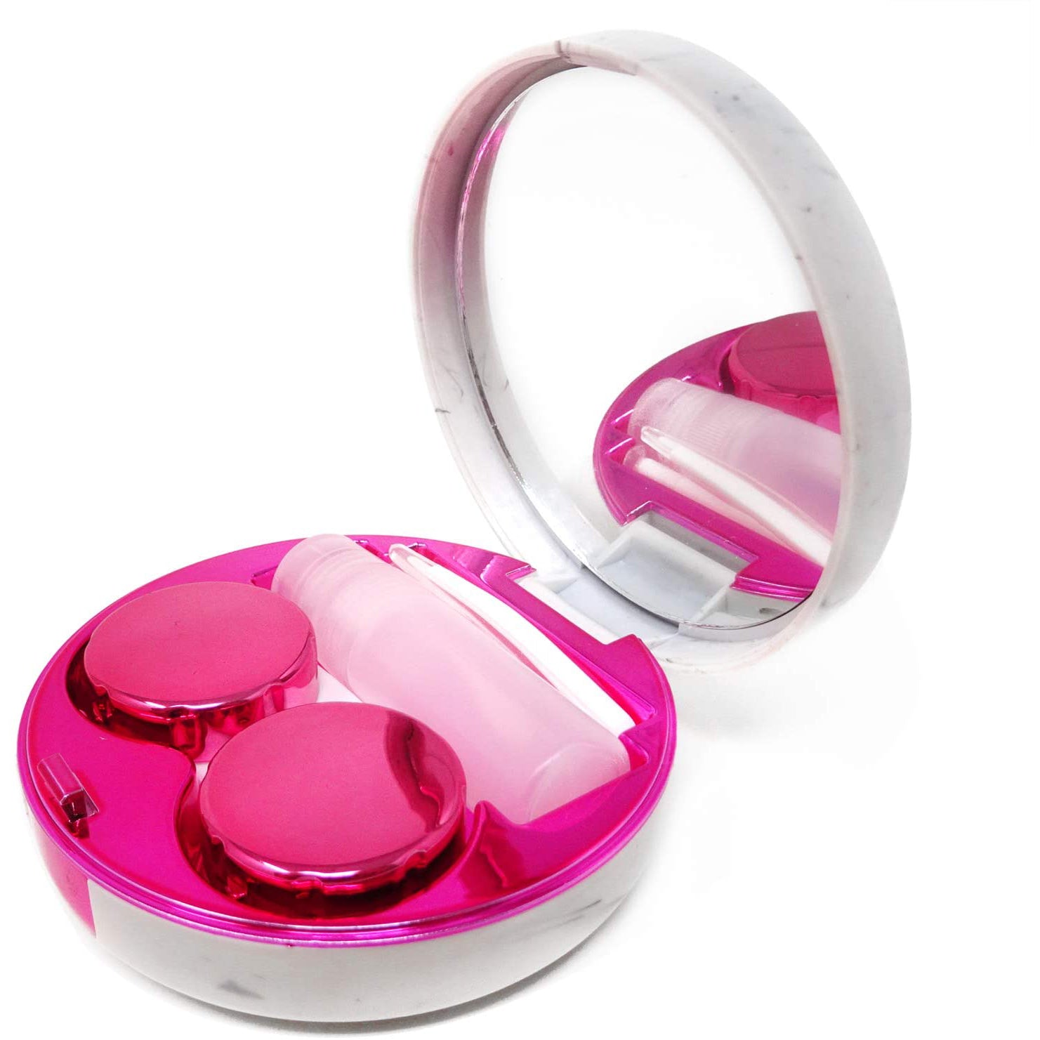 Honbay Fashion Marble Contact Lens Case with Mirror Choice For Sale