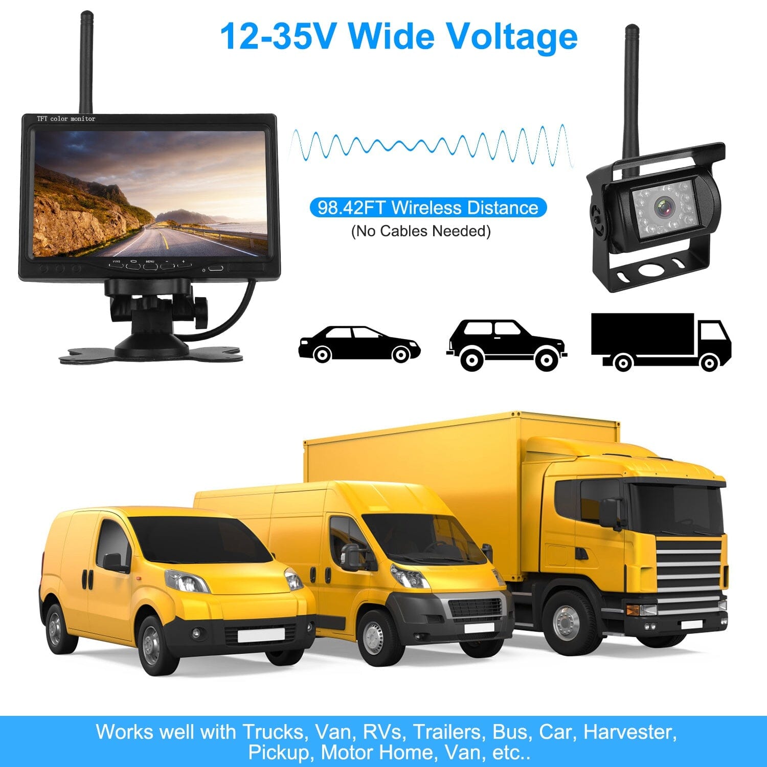 Wireless Backup Camera System Vehicle Rear View Monitor Kit Cheap Sale Online Online