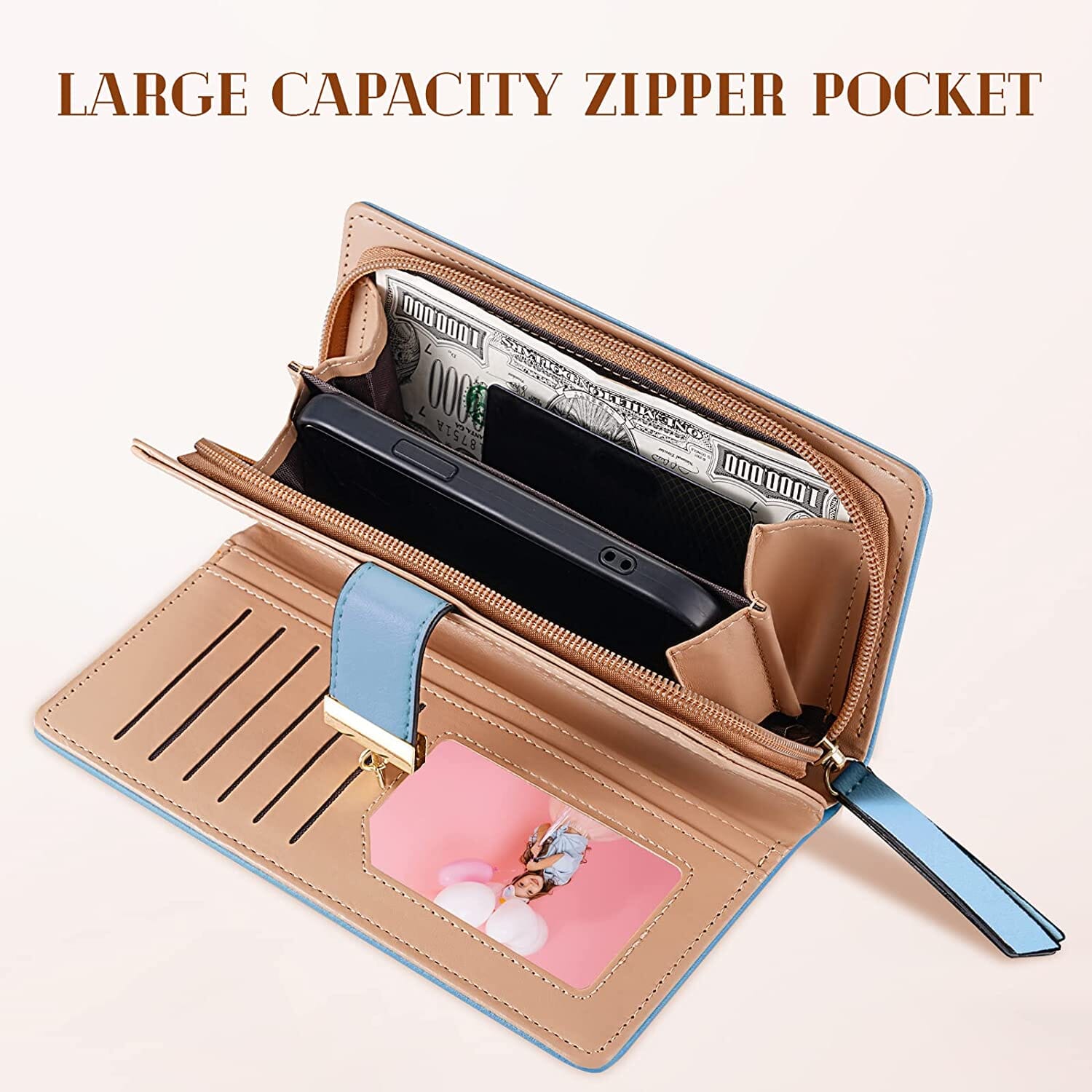 Sweet Cute Women's Long Leaf Bifold Wallet Cheap Sale Collections