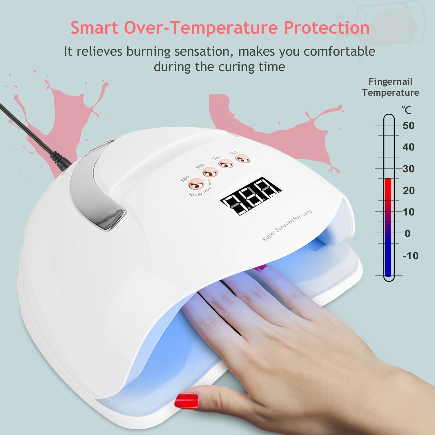 220W UV LED Nail Lamp Gel Polish Dryer Visit New