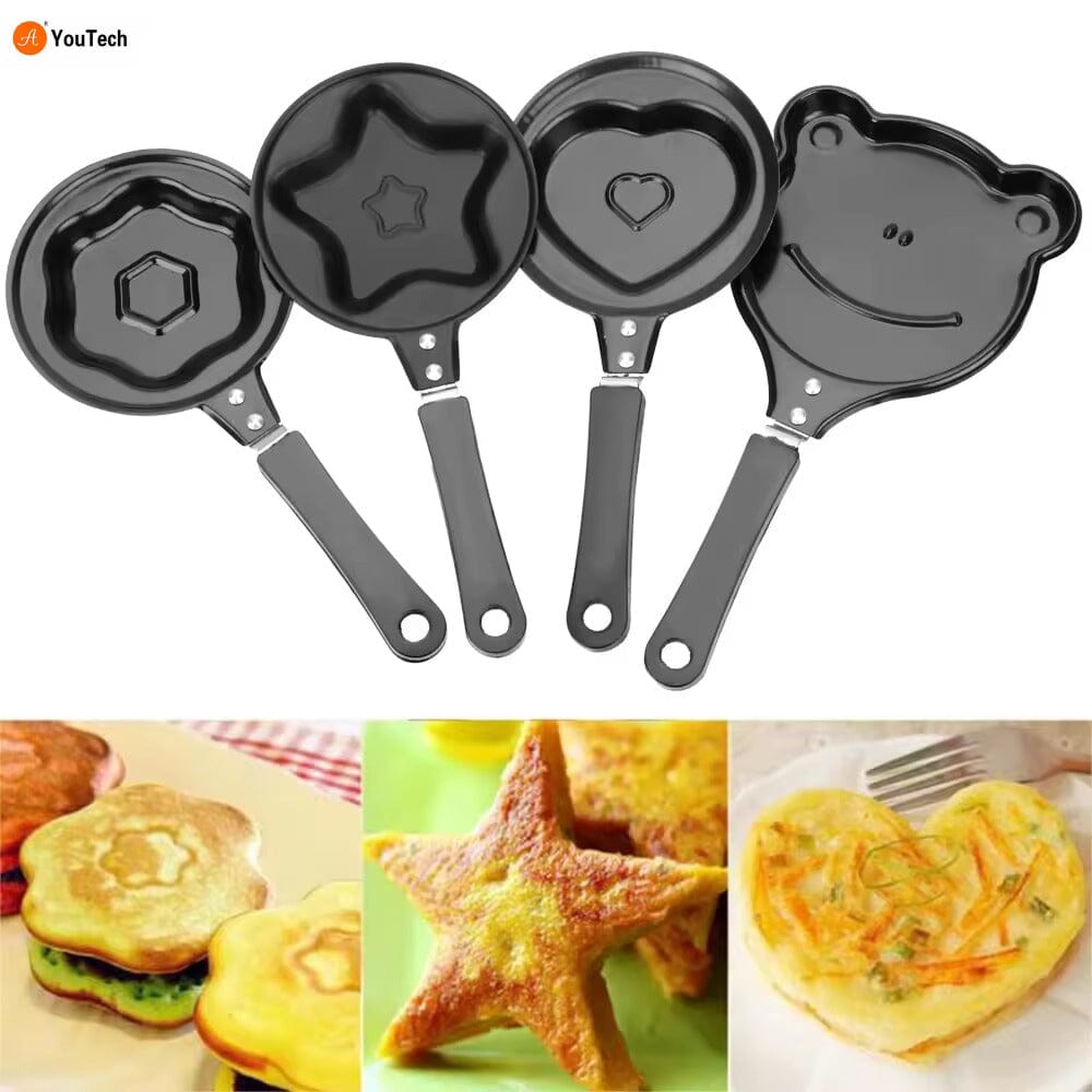 4-Piece Set: Breakfast Egg Omelet Pancake Flip Non-Stick Pan Clearance Sast