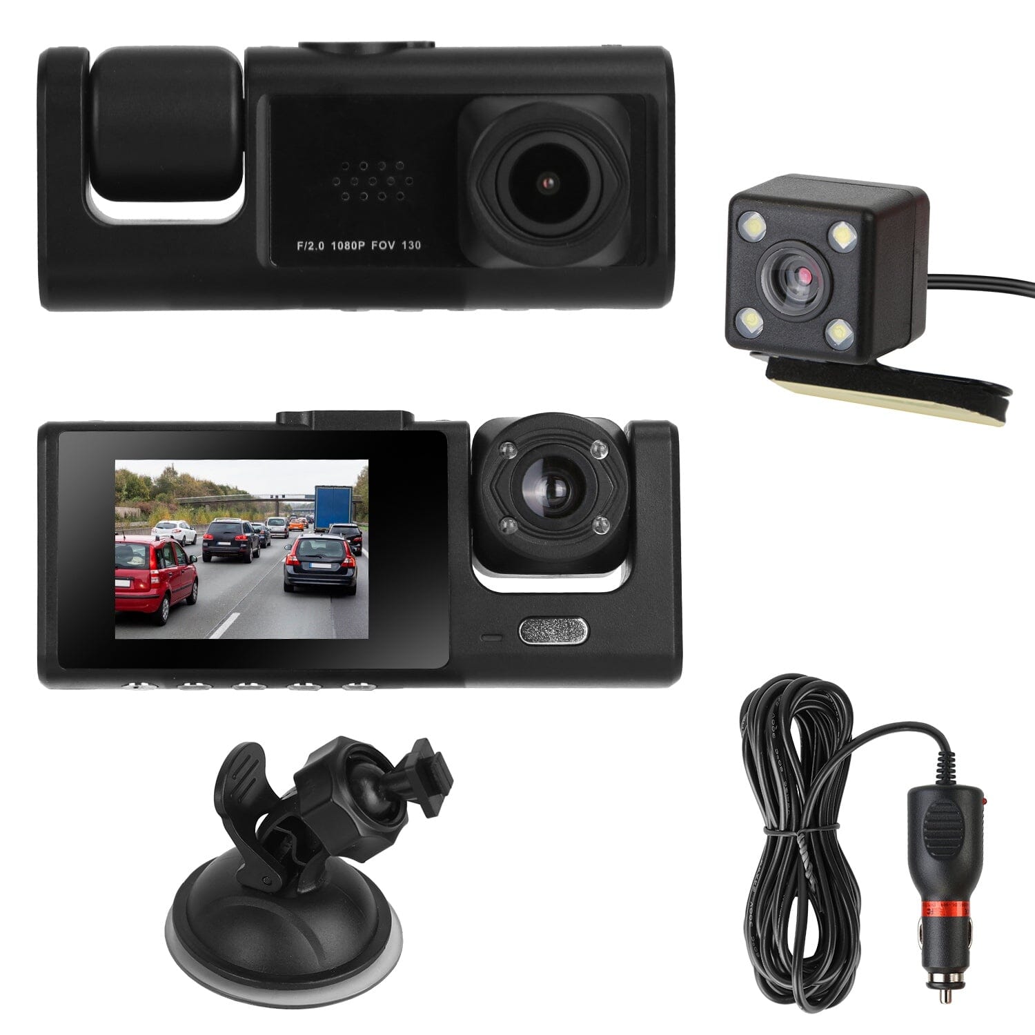 3 Channel Car DVR Dash Cam Video Recorder Tumblr Cheap Online