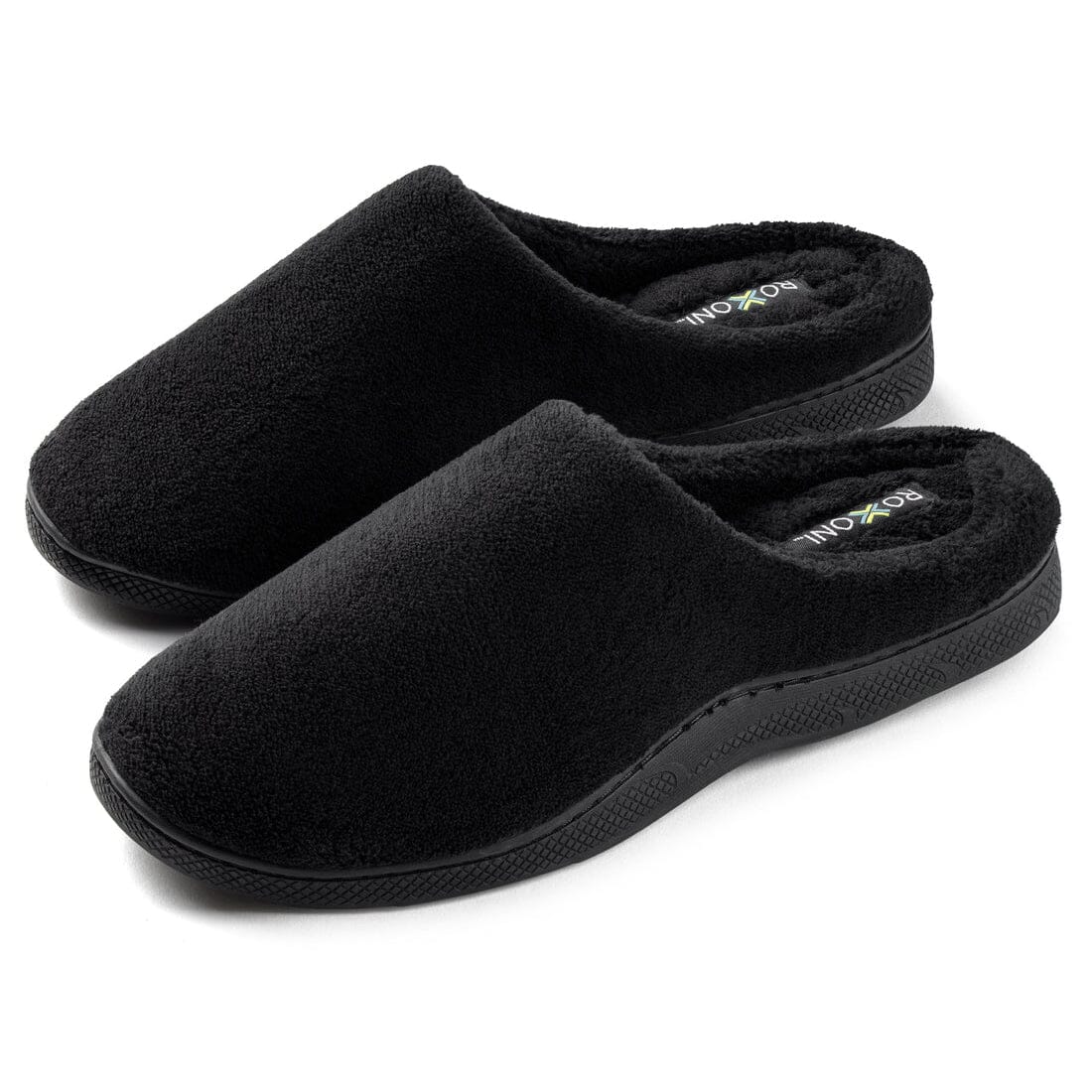 Roxoni Women's Plush Slip On Memory Foam Indoor Outdoor With Credit Card