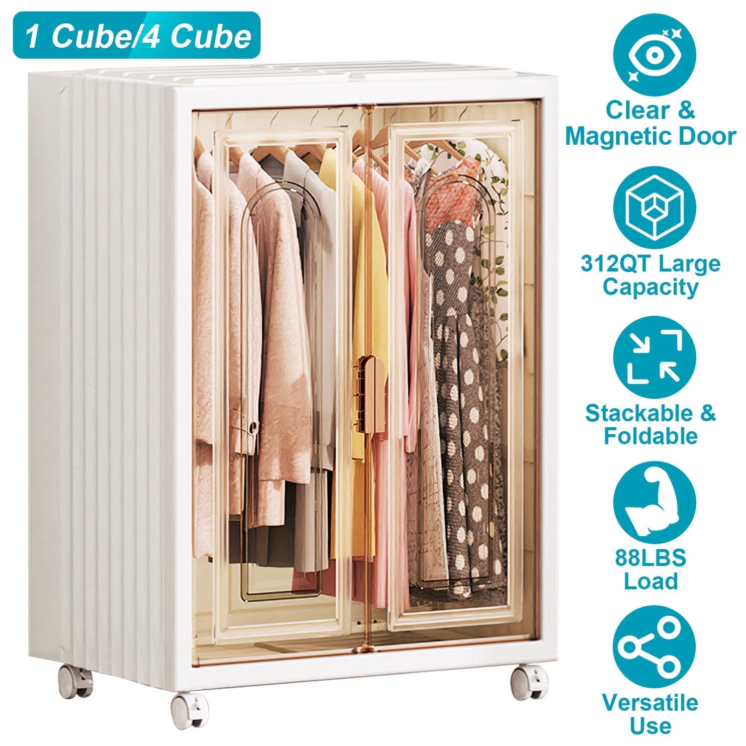 Small Wardrobe Closet with Magnetic Design Sale Affordable