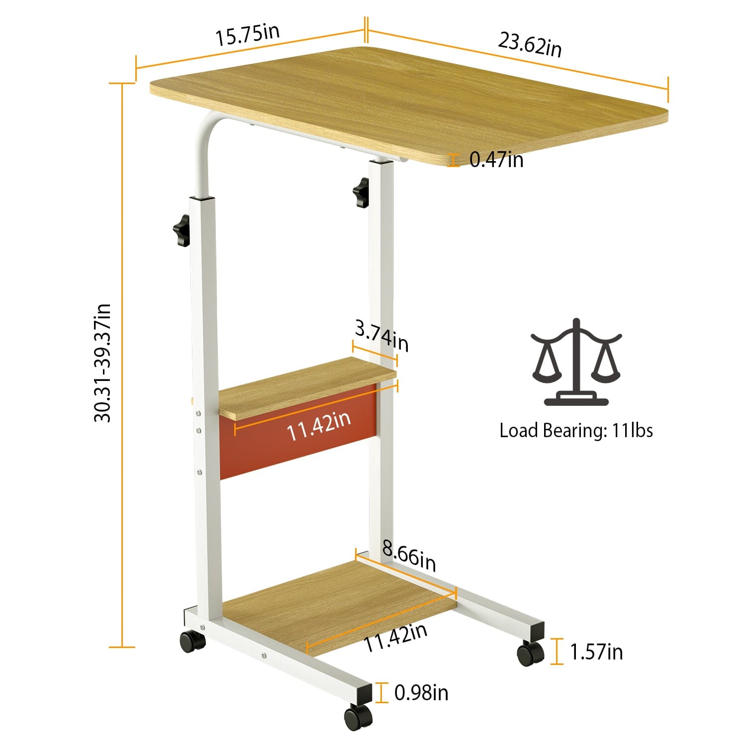 C Side Laptop Small Slim Snack Side Table Free Shipping Order