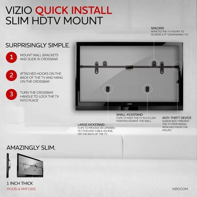 VIZIO XMF1000 Wall Mount for Flat Panel Display 2025 Cheap Online