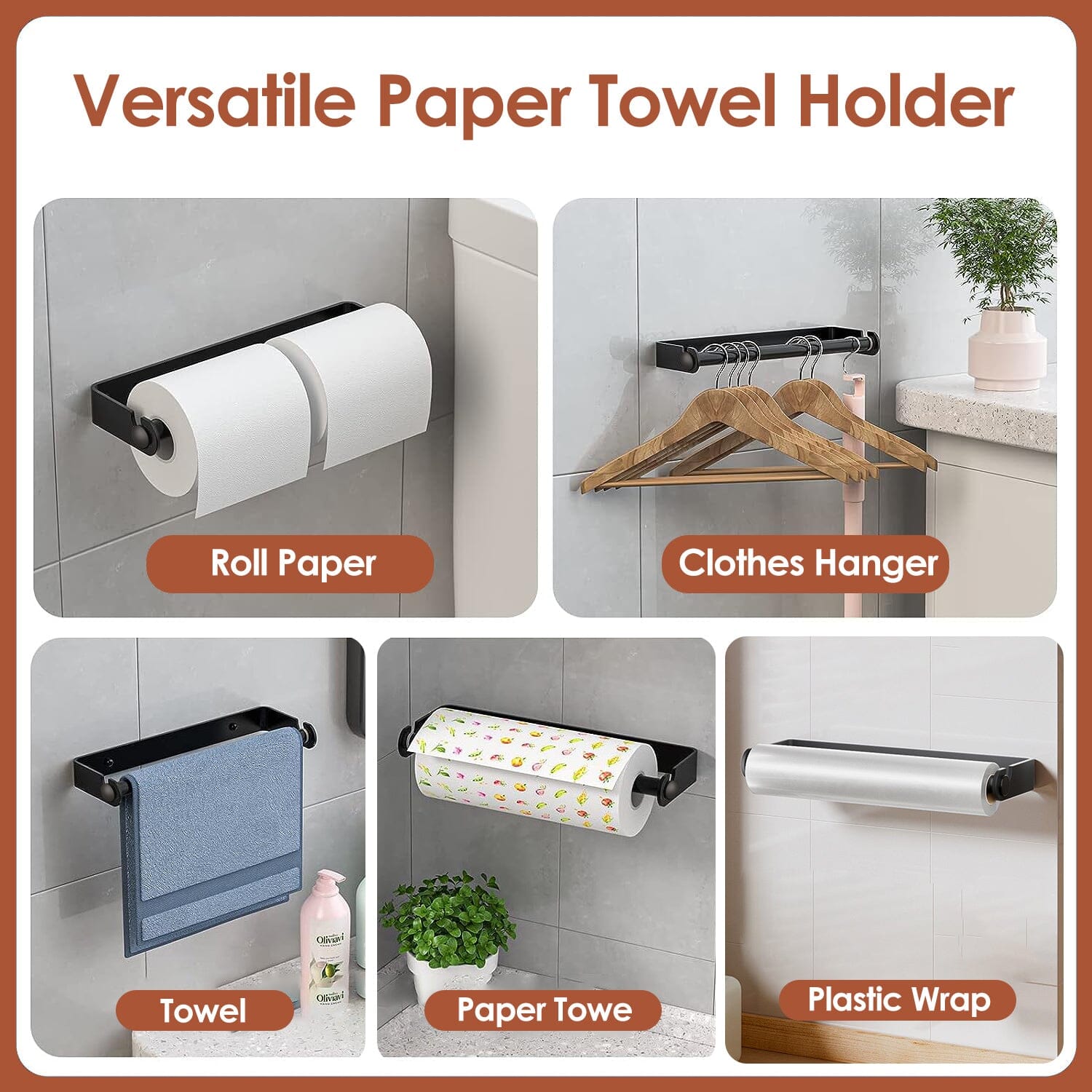 2-Pack: Wall Mounted Paper Towel Holder Under Cabinet For Sale