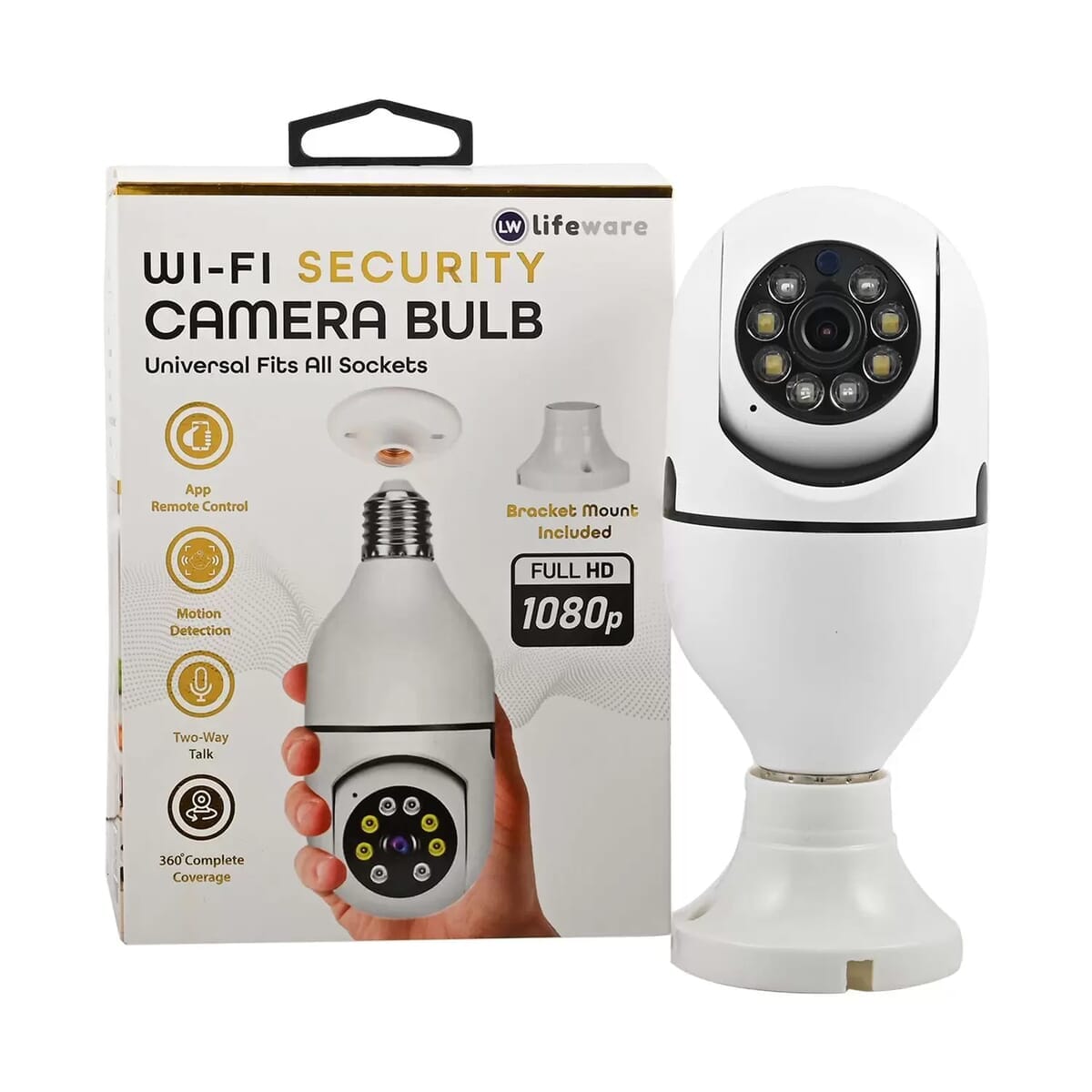 LifeWare Wireless 360-Degree Light Bulb Security Camera Buy Cheap 2025