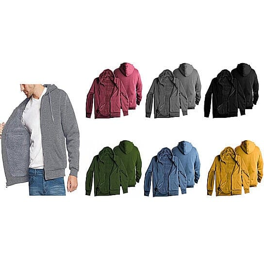 Men's Thick Sherpa Lined Fleece Hoodie (Big & Tall Sizes Available) Discount 2025 New