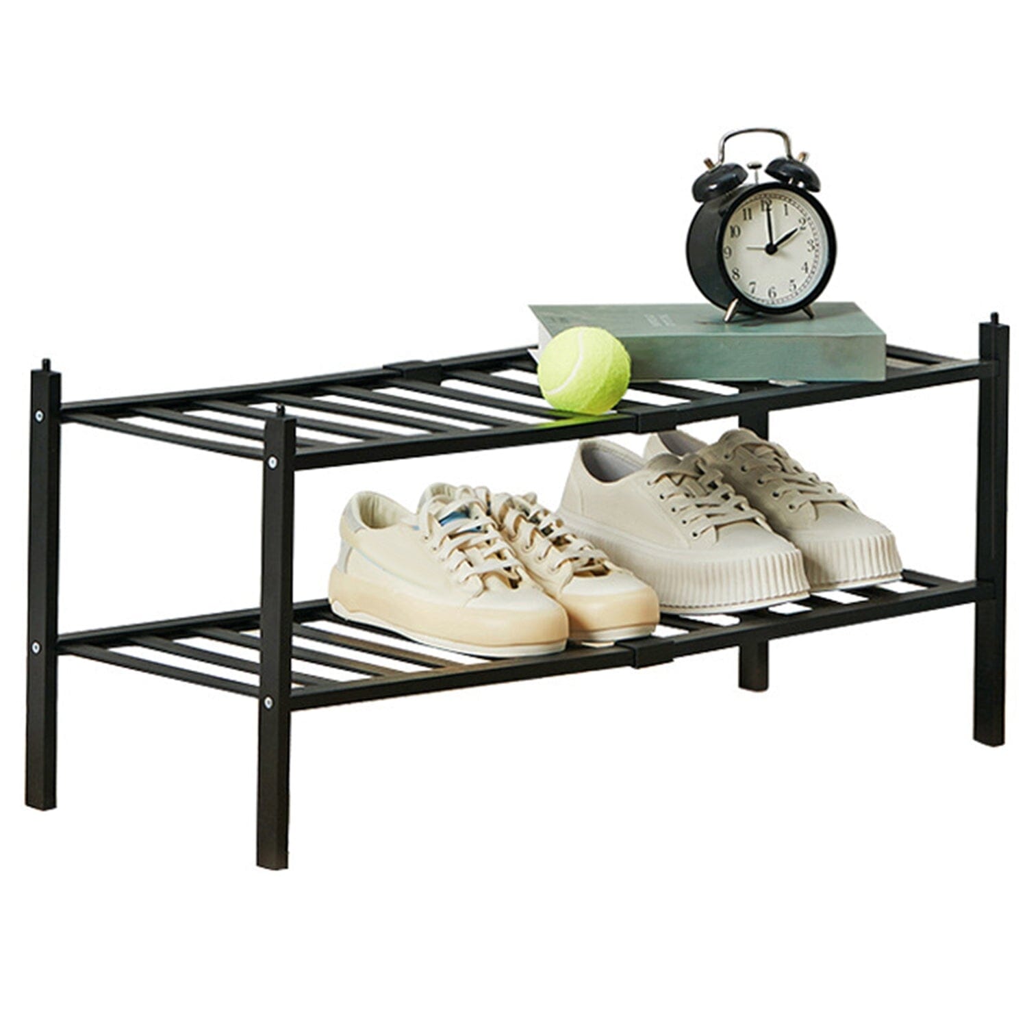 Bamboo Shoe Rack 2-Tier Stackable Shoe Shelf Clearance Sast