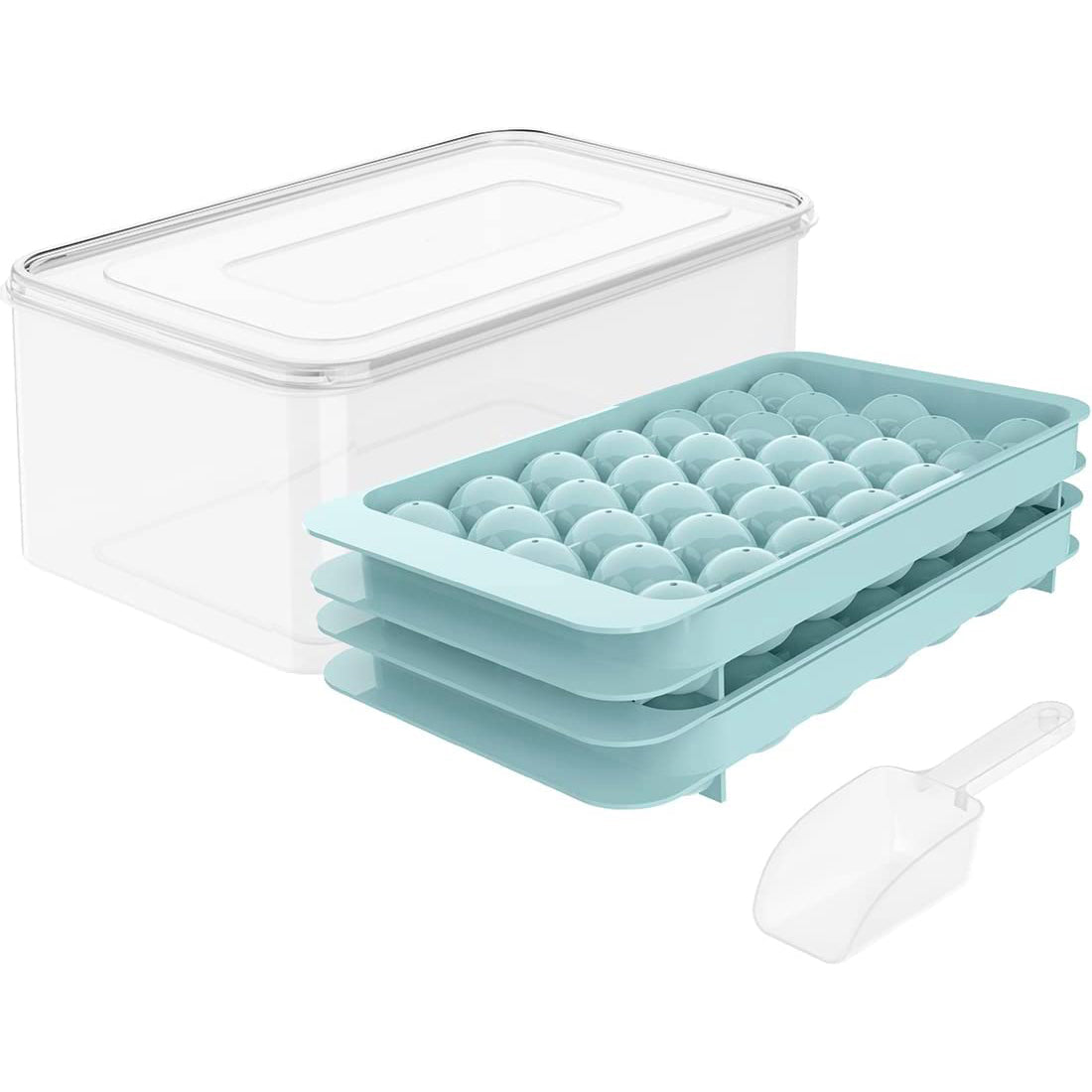 Lid & Bin Ice Ball Maker Mold for Freezer Cheap New Styles