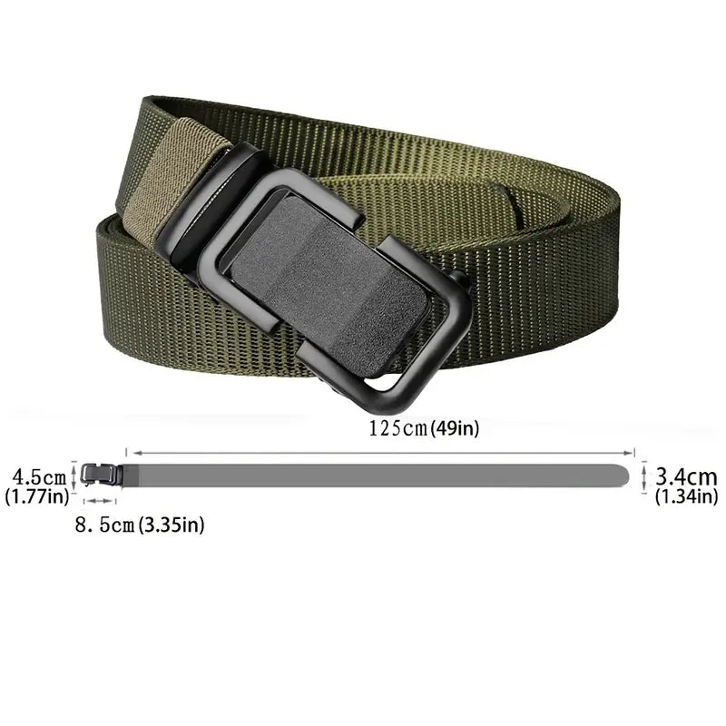 Men's Automatic Metal Buckle Nylon Canvas Webbing Belt Clearance Online Official Site