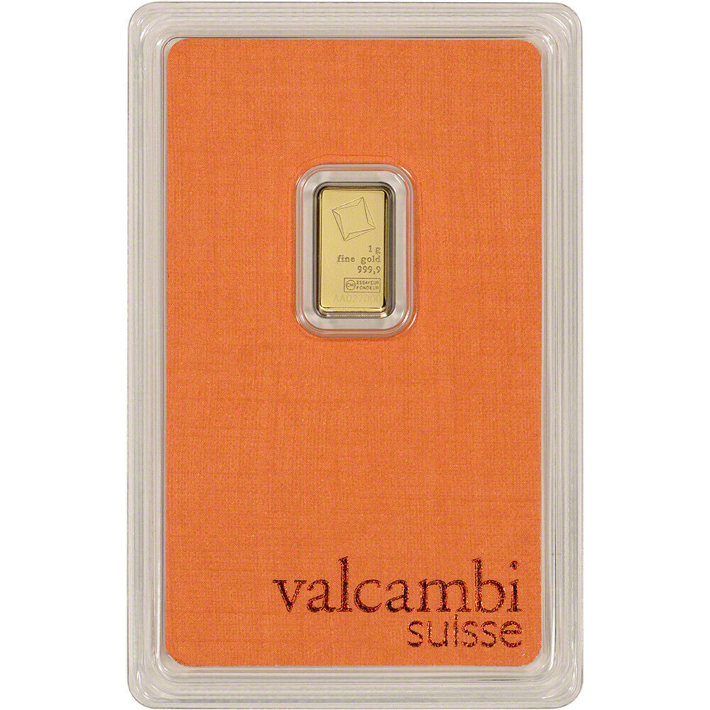 1 Gram Gold Bar - Valcambi Suisse - 999.9 Fine in Sealed Assay Best Pices Online