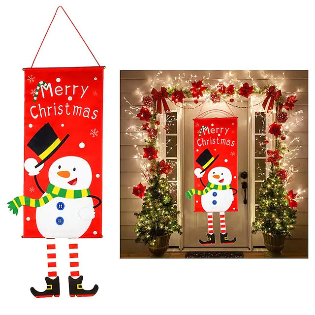 Christmas Door Hanging Flag Decor Discount For Nice