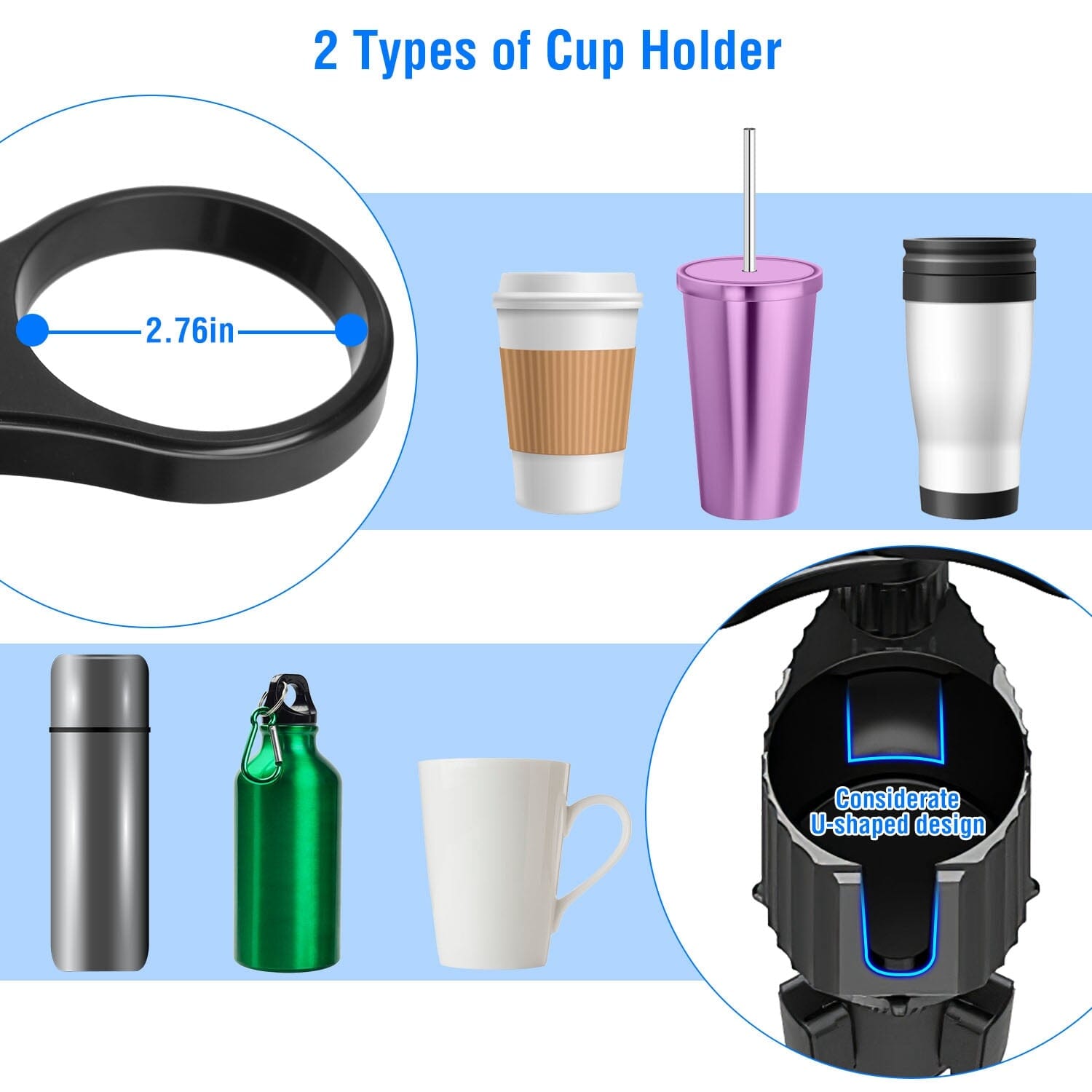 4-in-1 Car Cup Holder Tray Food Table Outlet Deals