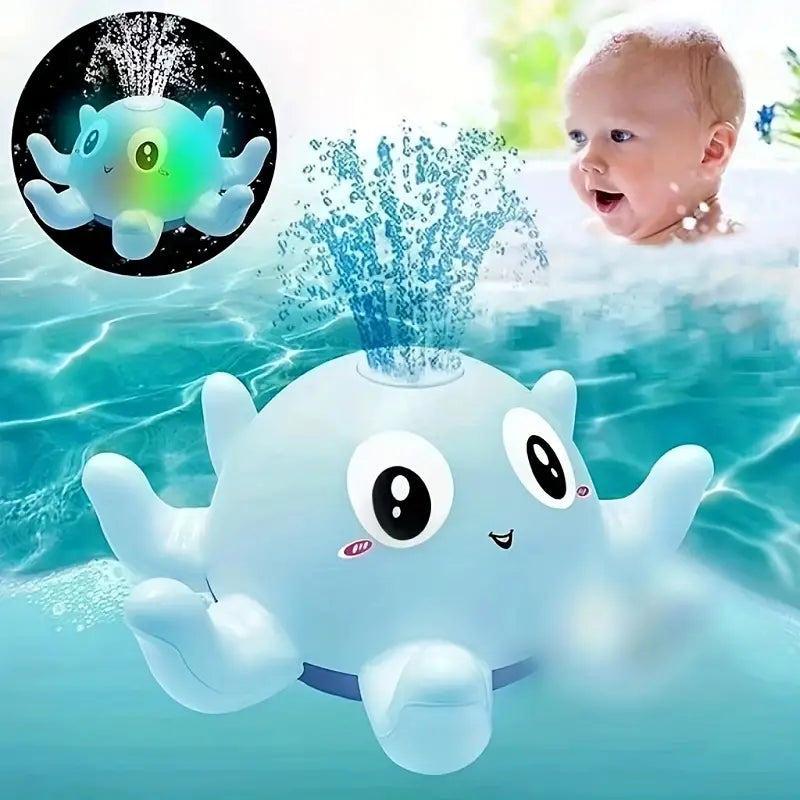 Automatic Induction Water Spray Small Octopus with Light Music Play Cheap Sale Big Discount