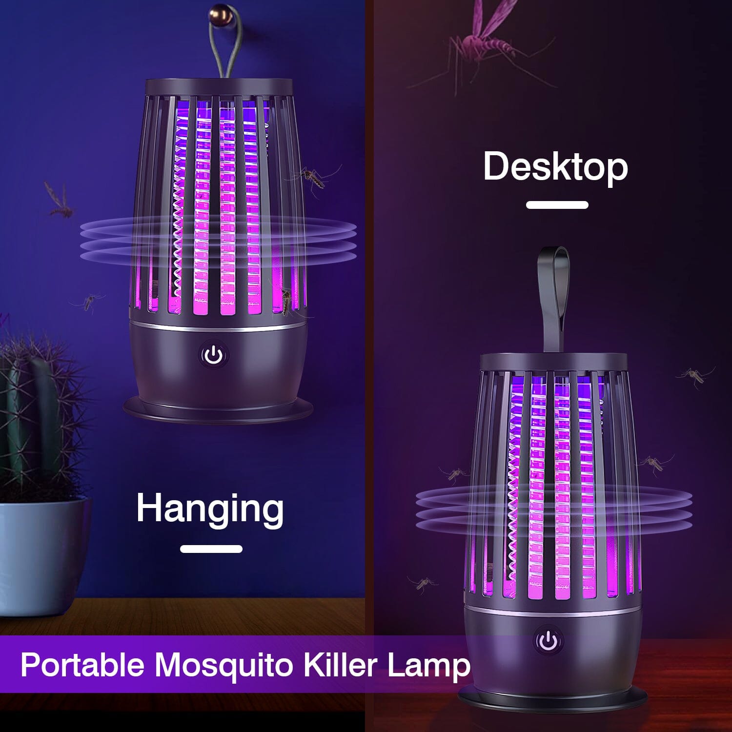 Killer Lamp Bug Zapper with Night Light Strap Mosquito Catcher Outlet Best Place