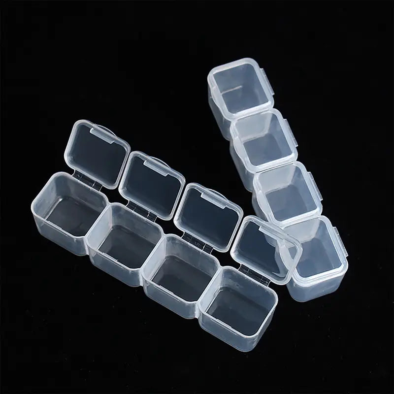 Small 28 Grids Diamond Box Clear Plastic Jewelry Craft Storage Container Sale Classic