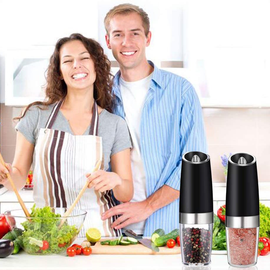 2-Pack: Gravity Electric Salt Pepper Grinder Sale Best Pices