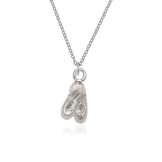 Sterling Silver Ballet Slippers Charm and Chain Fashionable Cheap Pice