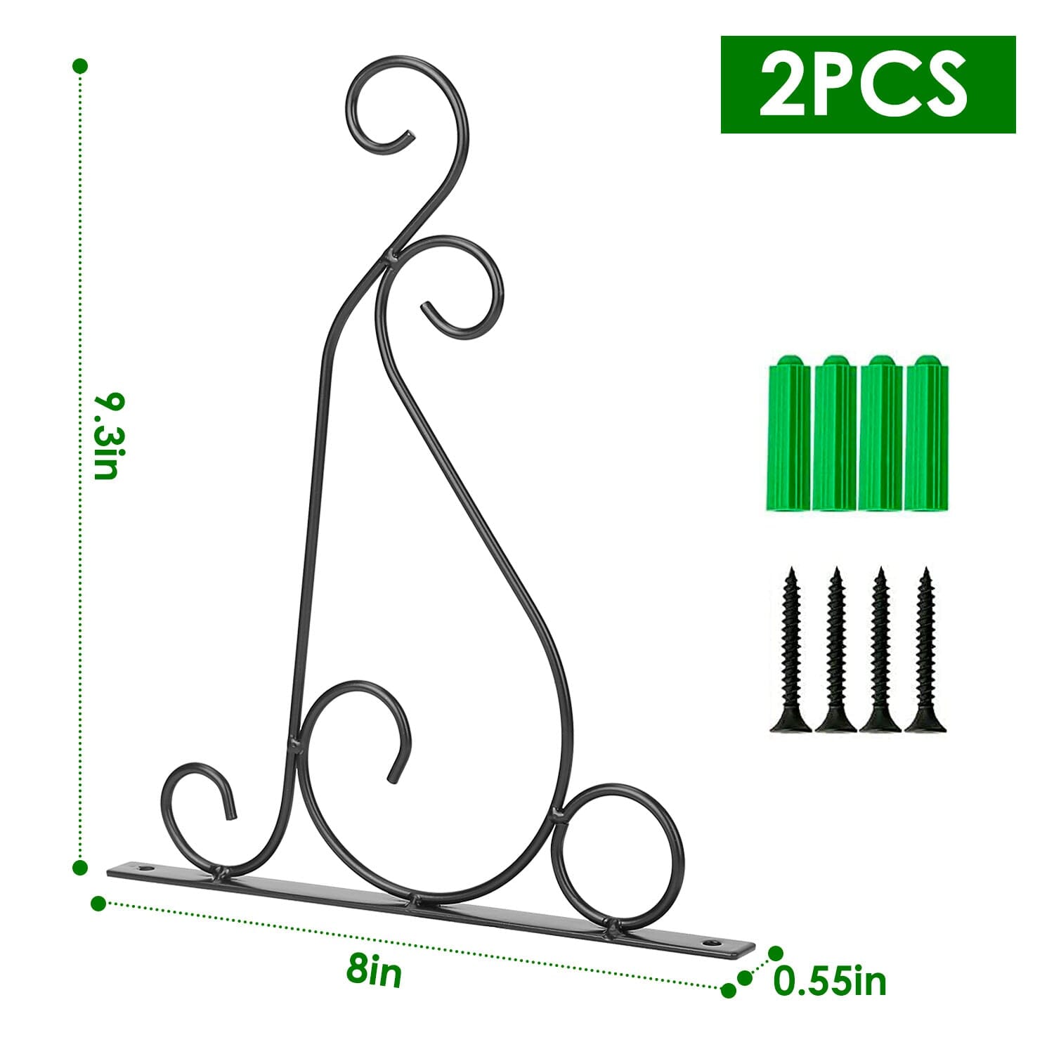 2-Piece: Iron Plant Hanging Bracket Plant Hanger Wall Hooks 2025 Unisex For Sale