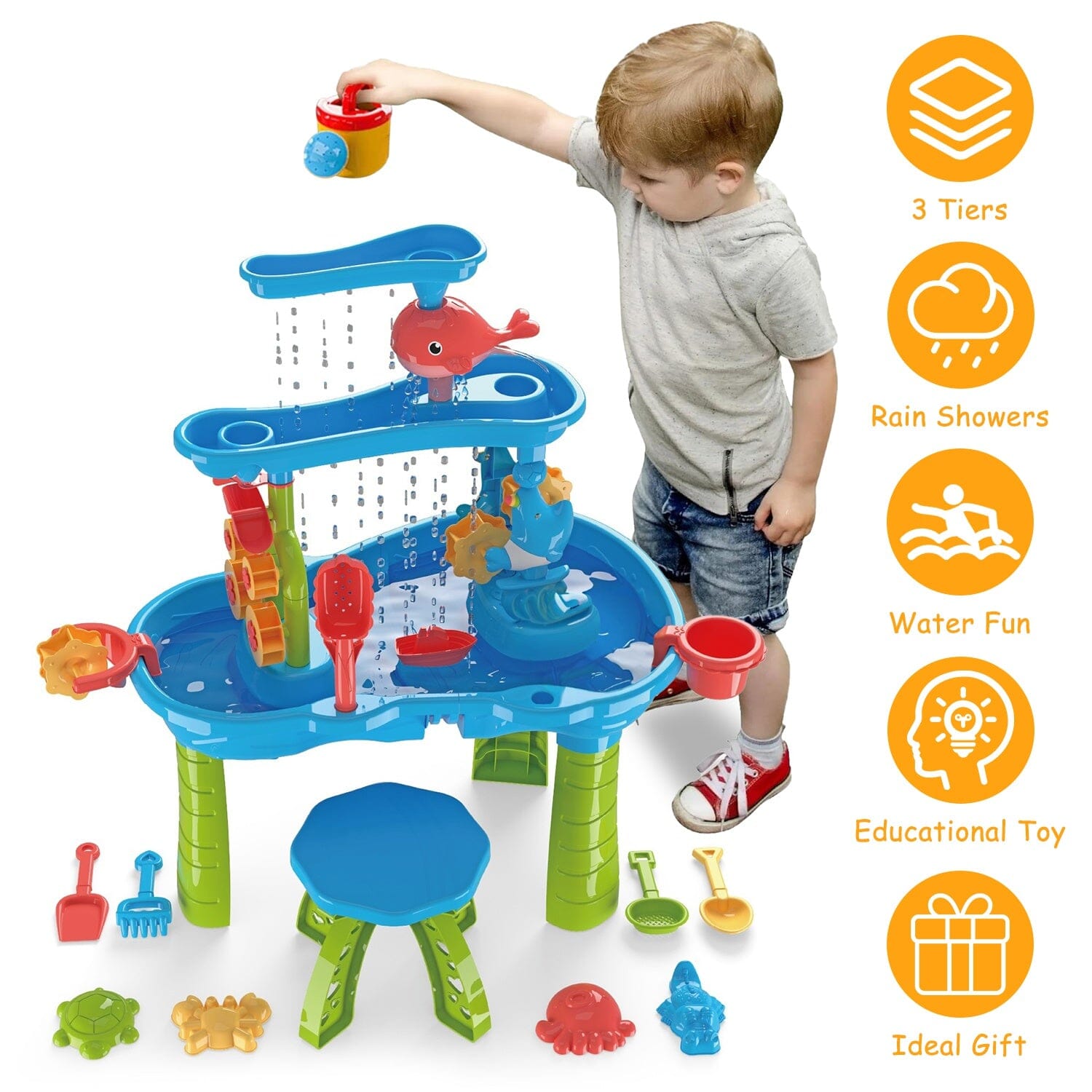 Kids Sand Water Table for 3-6 Years Old Sensory Exercise Friendship Building Sale Shop Offer