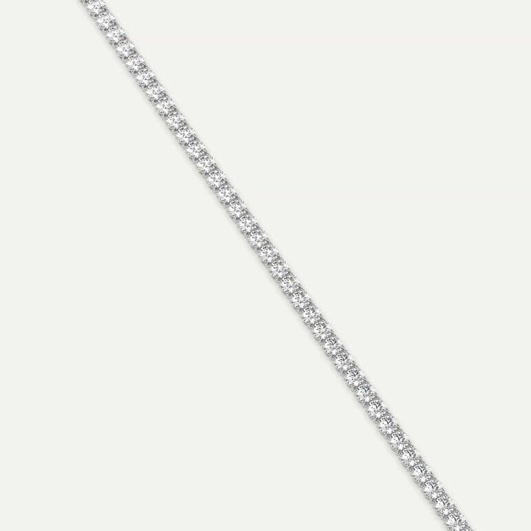 3.50ct TW Round-Cut Natural Diamond Tennis Bracelet 14K White Gold 7 Inch Cheap Sale View