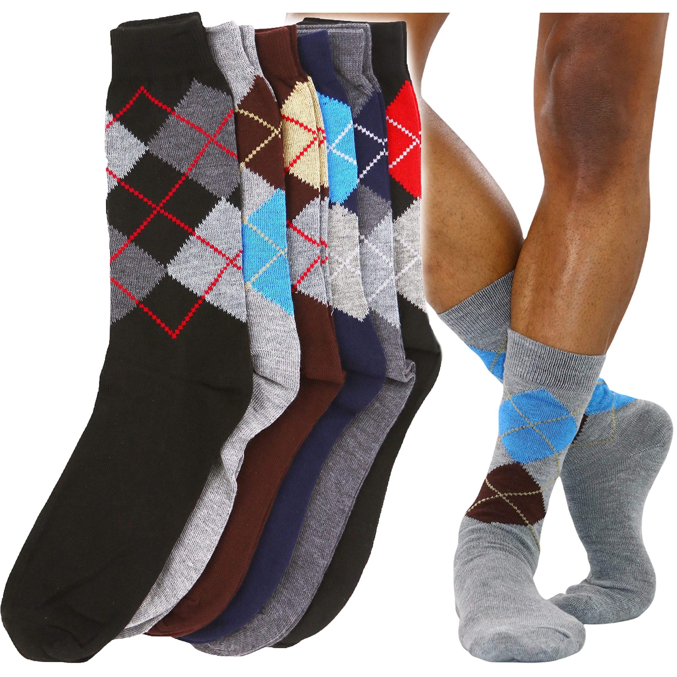 6-Pack: ToBeInStyle Men's Patterned Dress Socks Cheap Sale Brand New Unisex