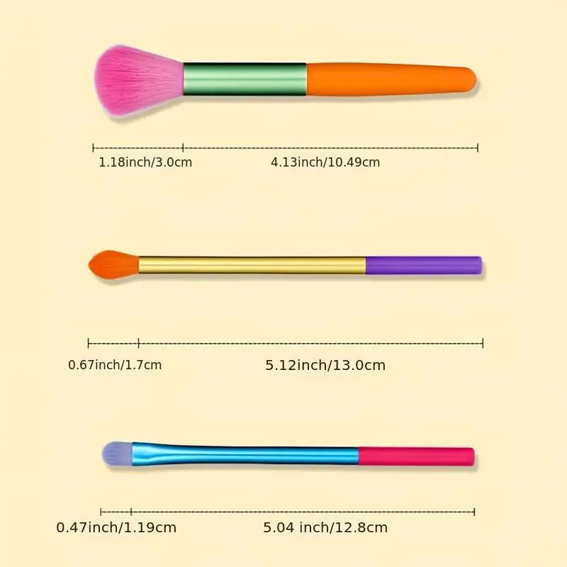 15-Pieces: Rainbow Color High Quality Makeup Brush Set Discount Largest Supplier