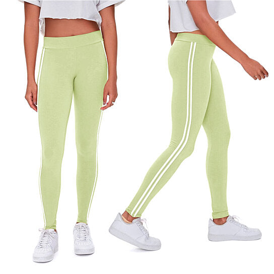 4-Pack: Women's Ultra-Soft Striped Yoga Leggings Discount Cheap Online