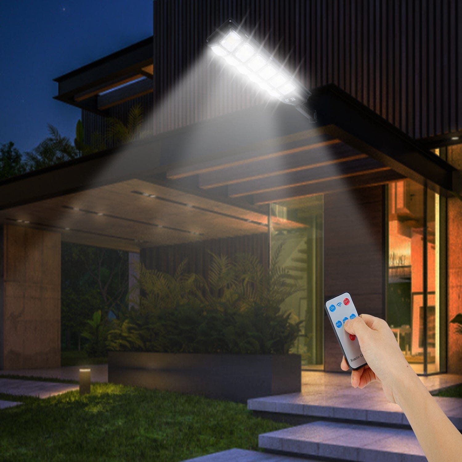 Solar Powered Wall Light Beads PIR Motion Sensor Free Shipping Shop Offer