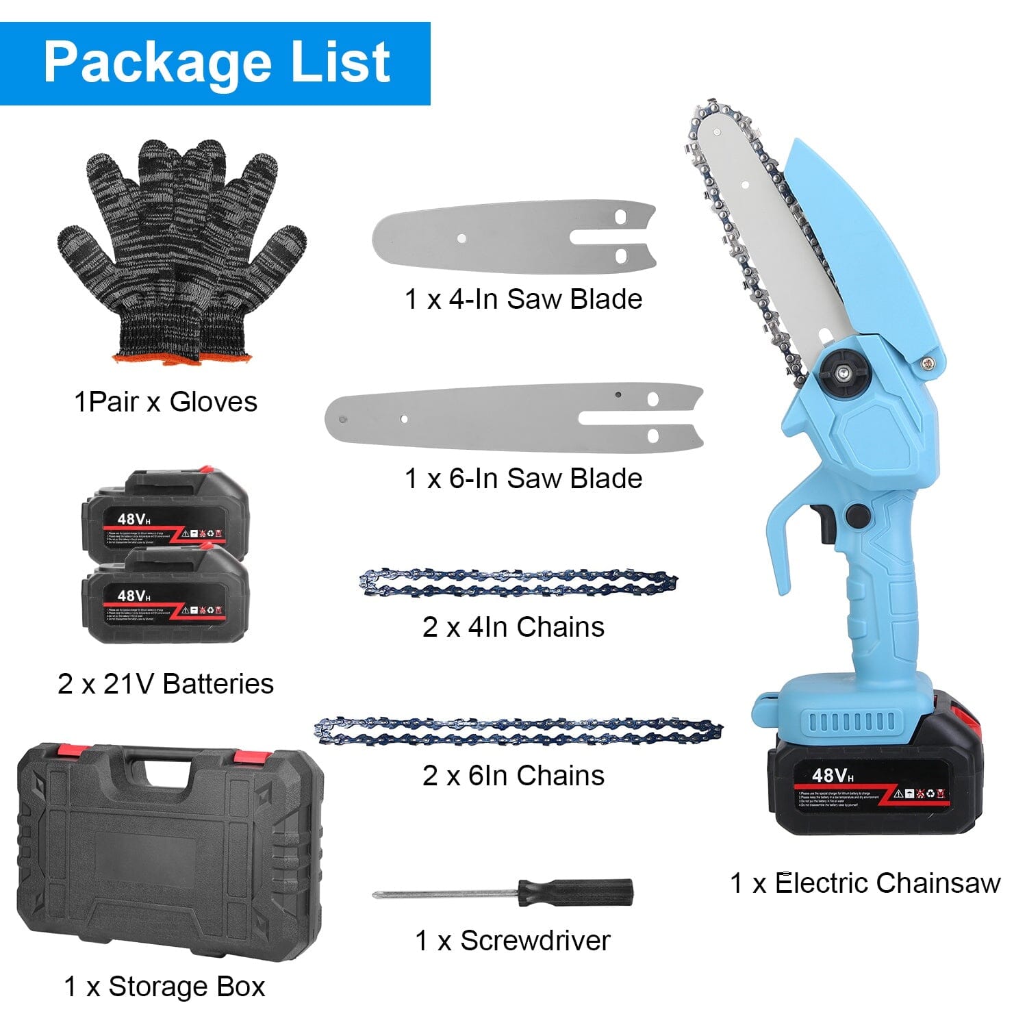 Portable Handheld Cordless Small Chain Saw Battery Powered Outlet Genuine