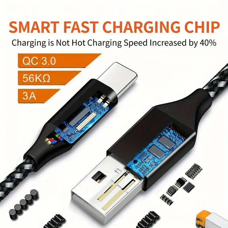 5-Pack: USB Type-C Fast Charging Cable Huge Surprise For Sale