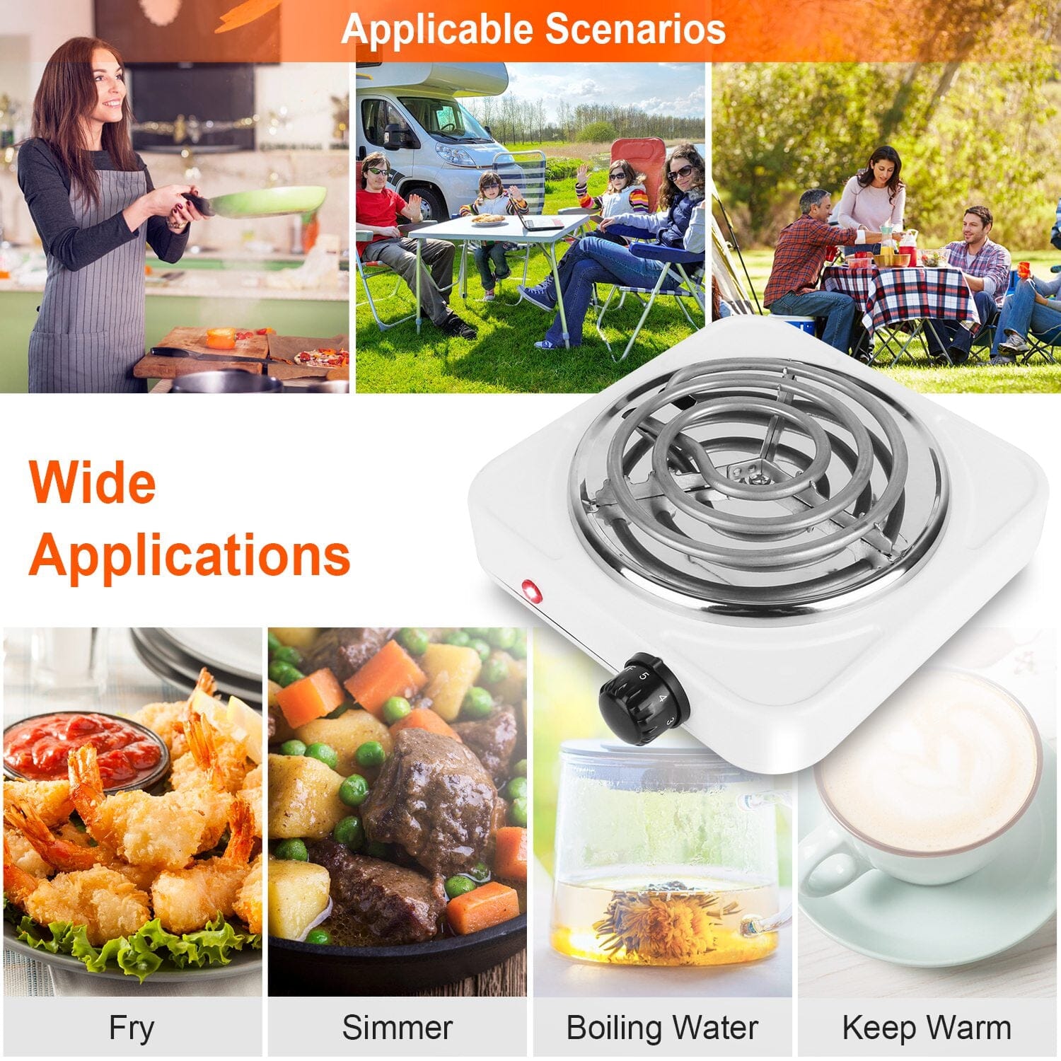 Portable Coil Heating Hot Plate Stove Countertop Manchester Great Sale Online