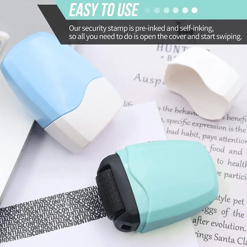 3-Pack: Identity Protection Roller Stamp With Credit Card Online