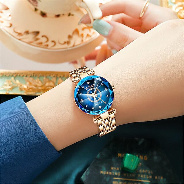 Women Golden and Silver Classic Quartz Watch Discount Low Shipping Fee