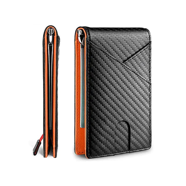 Carbon Fiber Rfid Men Wallets Bi-fold Vallet Billfold Footlocker Finishline Sale Online