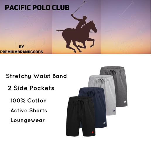 4-Pack: Pacific Polo Club Men's Shorts Cheap Amazon