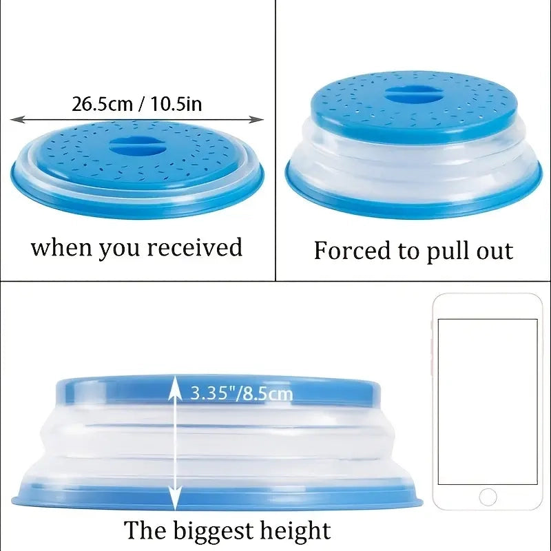 10.5 inch Collapsible Food Plate Lid Cover Low Shipping Fee Online