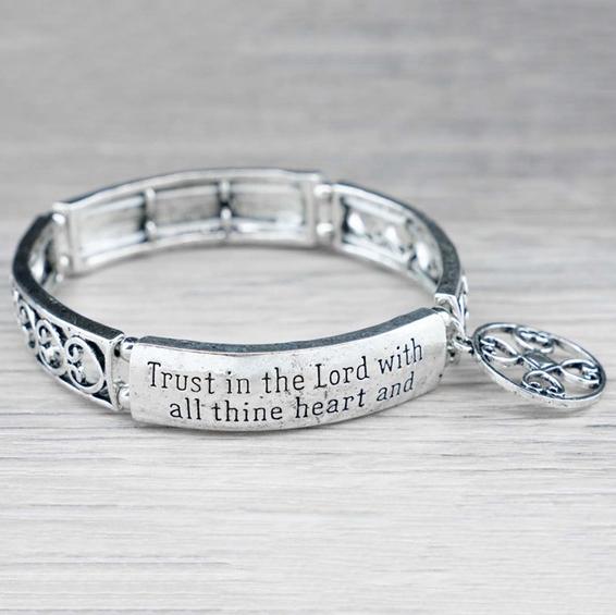 Spiritual Engraved Bracelet- Trust in the Lord.. With Credit Card Free Shipping